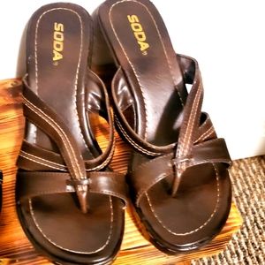 Brown Soda Strapped Heels